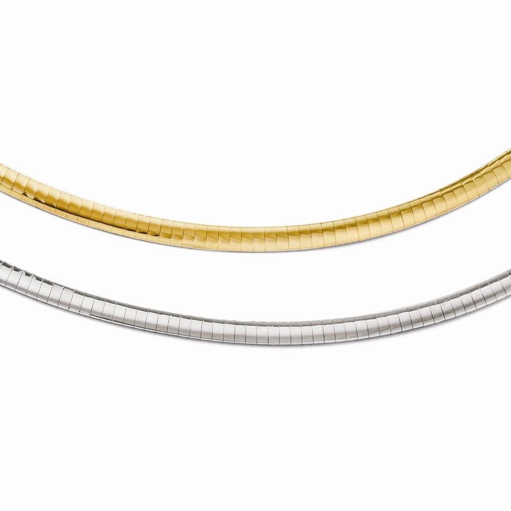 Leslie's Necklaces Size 16 14k Two-tone Supreme Reversible Omega Necklace