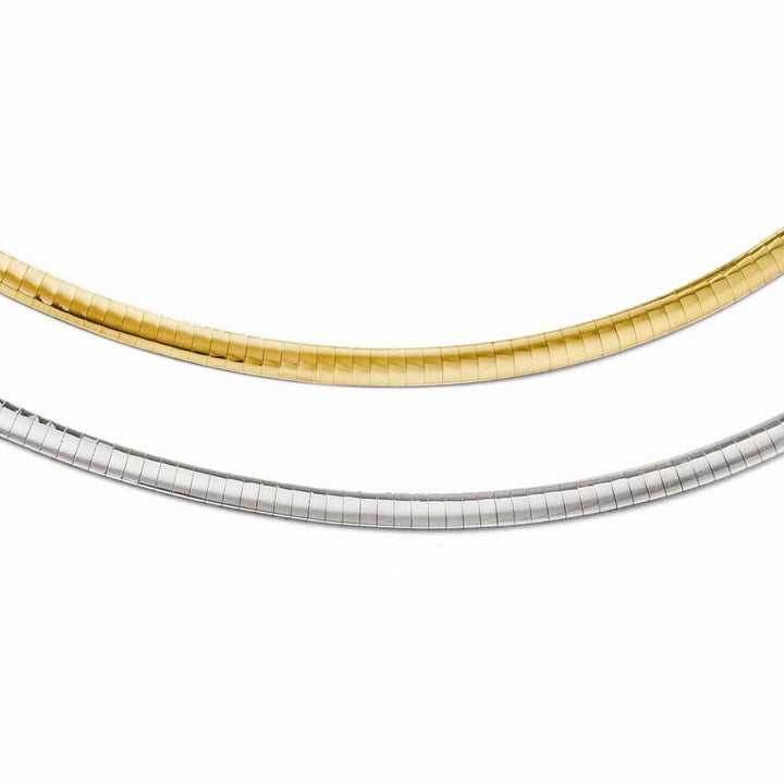 Leslie's Necklaces Size 16 14k Two-tone Supreme Reversible Omega Necklace