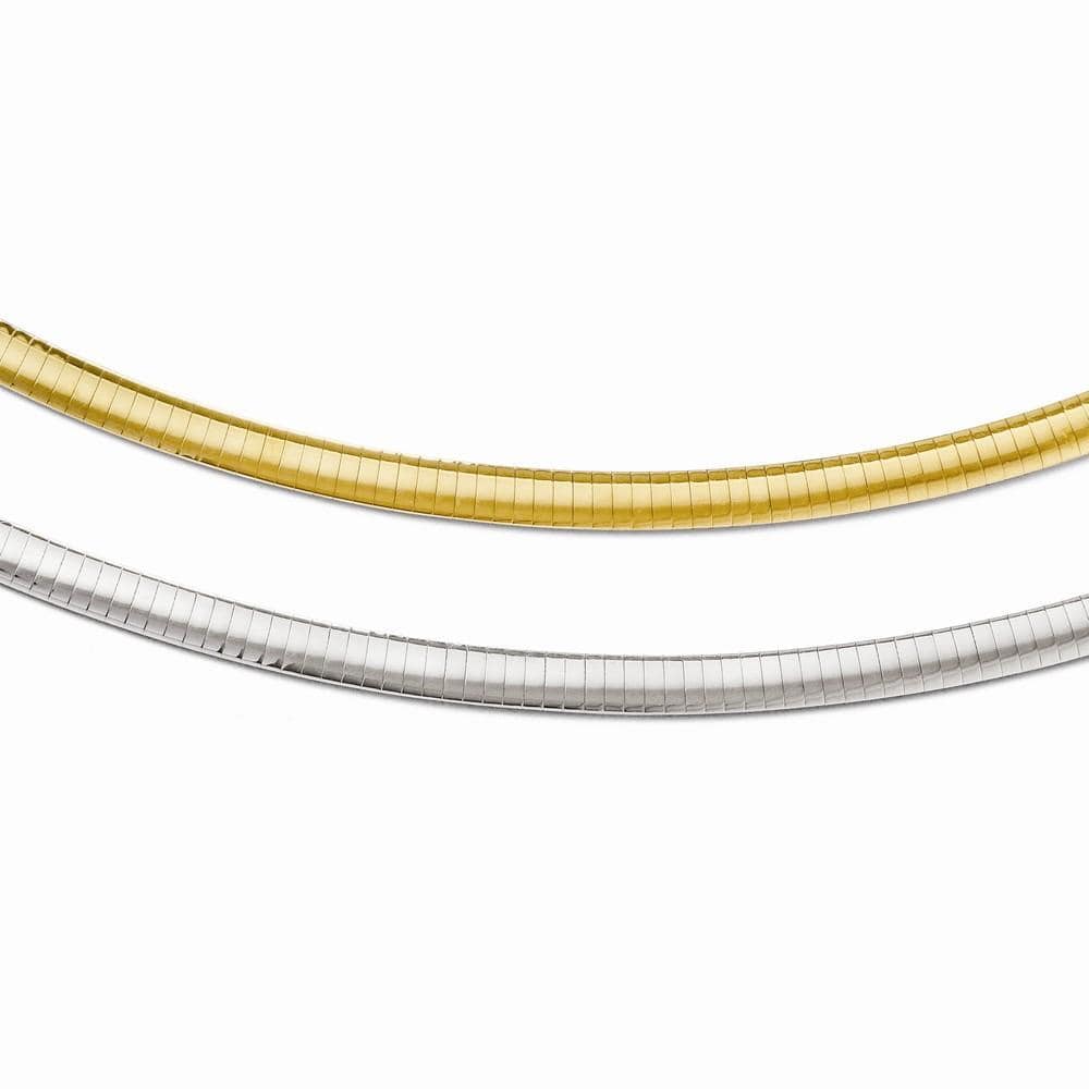 Leslie's Necklaces Size 16 14k Two-tone Supreme Reversible Omega Necklace