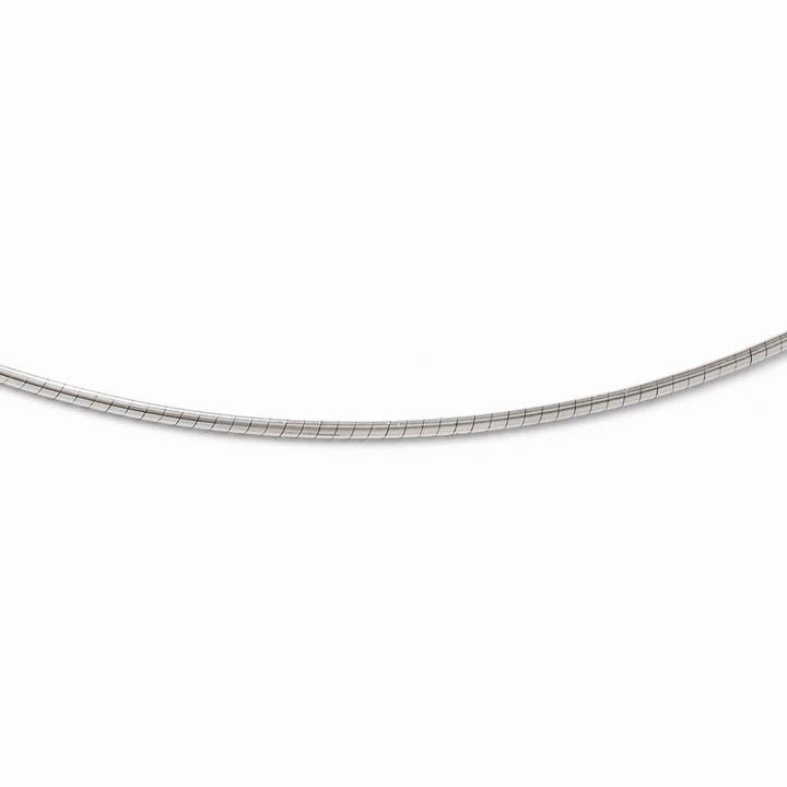 Leslie's Necklaces Size 16 14k White Gold 2mm Round Omega Necklace