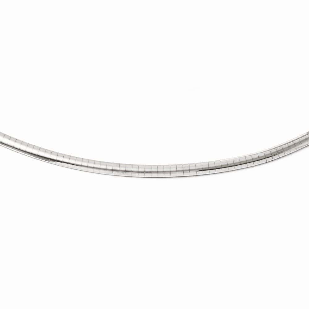 Leslie's Necklaces Size 16 14k White Gold 4mm Domed Omega Necklace