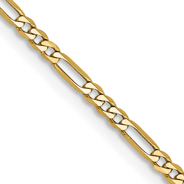 Lovely Rita's Necklaces Size 16 14k Yellow Gold 1.80-mm Flat Solid Figaro Chain