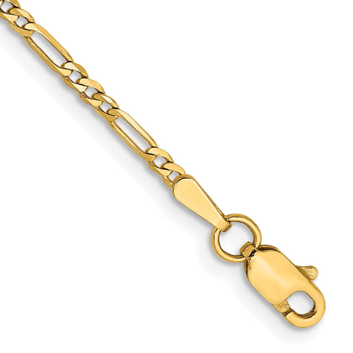 Lovely Rita's Necklaces Size 7 14k Yellow Gold 1.80-mm Flat Solid Figaro Chain