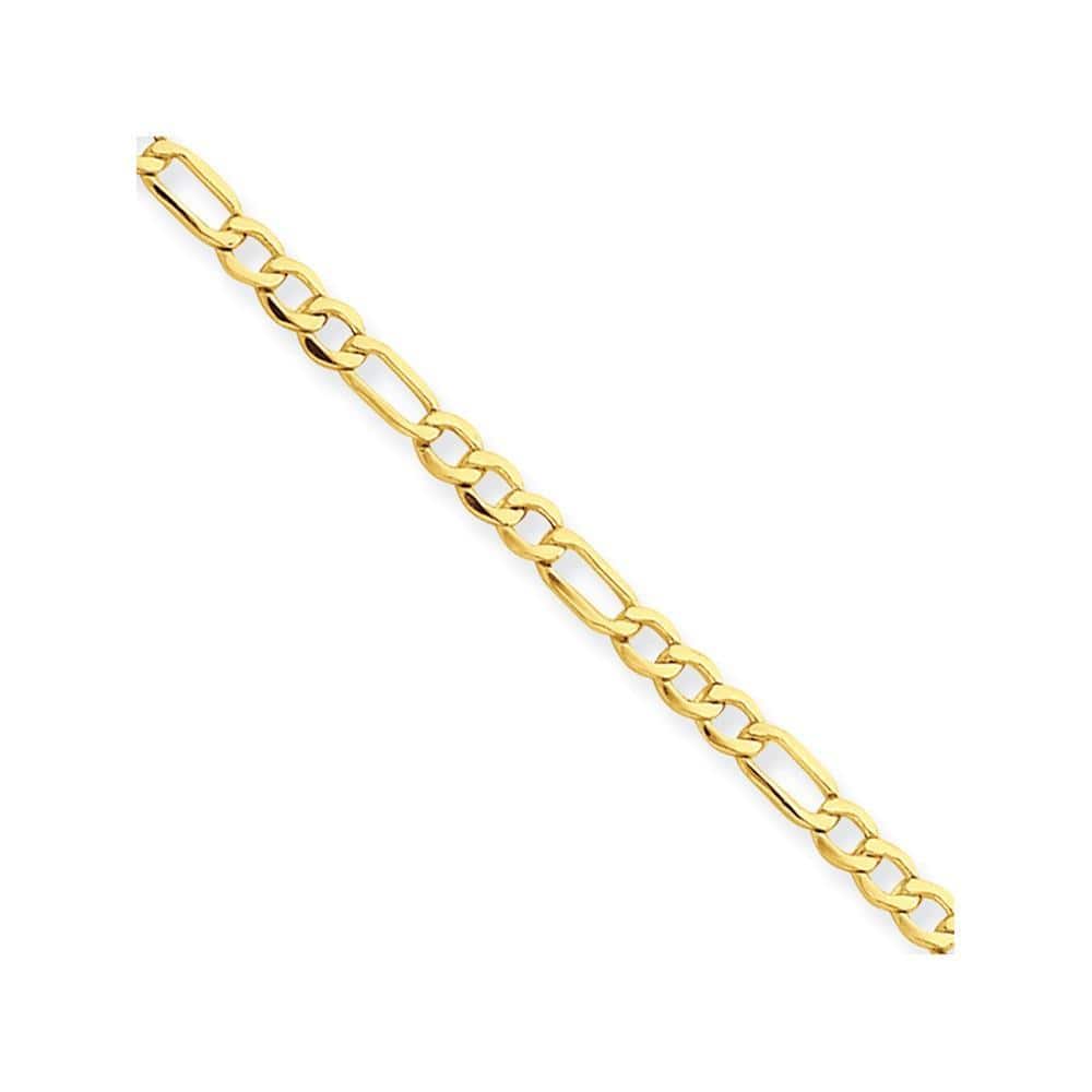 Lovely Rita's Necklaces Size 7 14k Yellow Gold 2.50-mm Semi Solid Figaro Chain