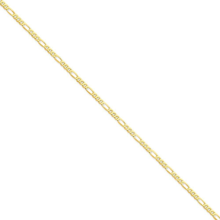 Lovely Rita's Necklaces Size 7 14k Yellow Gold 3.25-mm Flat Solid Figaro Chain