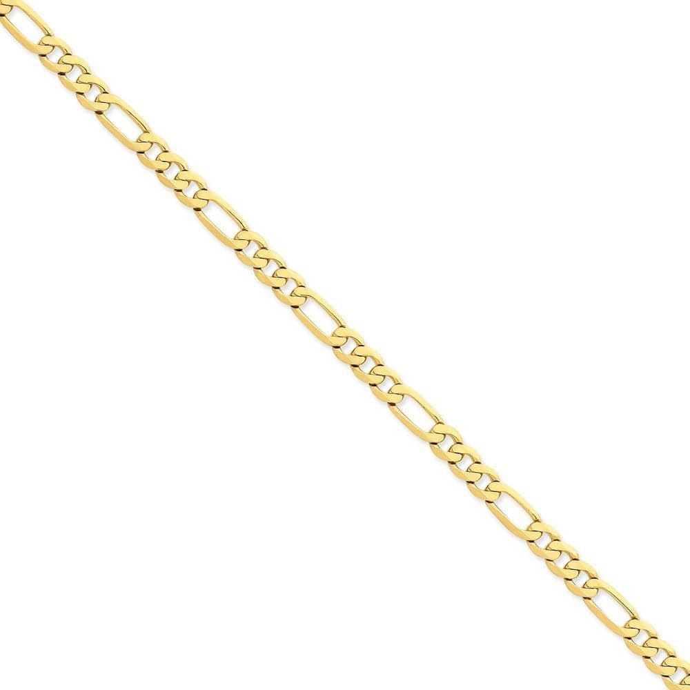 Lovely Rita's Necklaces Size 7 14k Yellow Gold 6.25-mm Flat Solid Figaro Chain