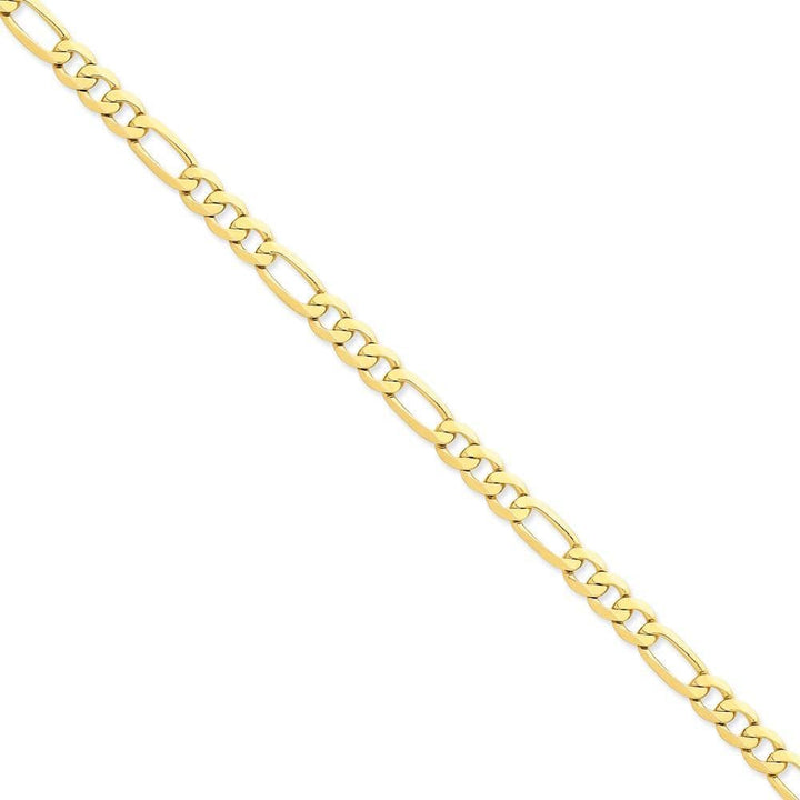 Lovely Rita's Necklaces Size 7 14k Yellow Gold 7.00-mm Flat Solid Figaro Chain