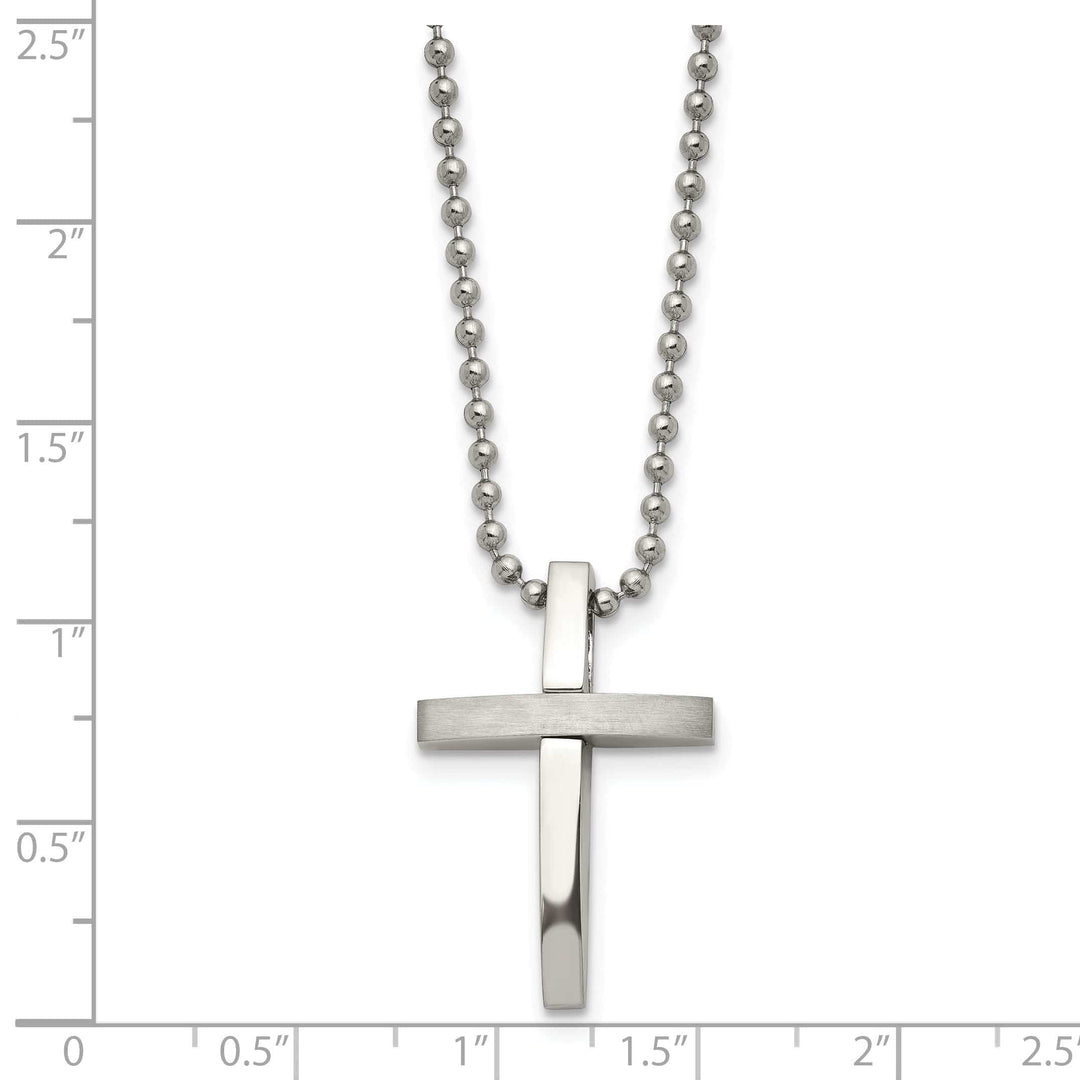 Chisel Necklaces Stainless Steel Chisel Cross Pendant & Necklaces