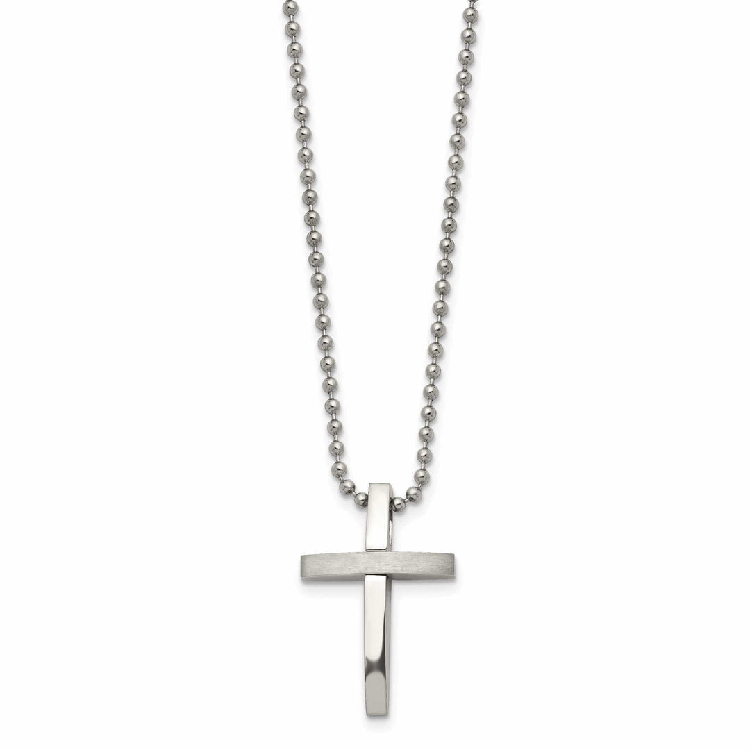 Chisel Necklaces Stainless Steel Chisel Cross Pendant & Necklaces