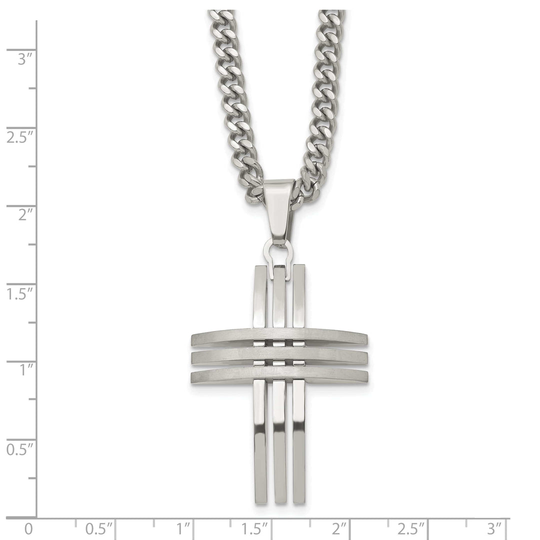 Chisel Necklaces Stainless Steel Cross Necklace