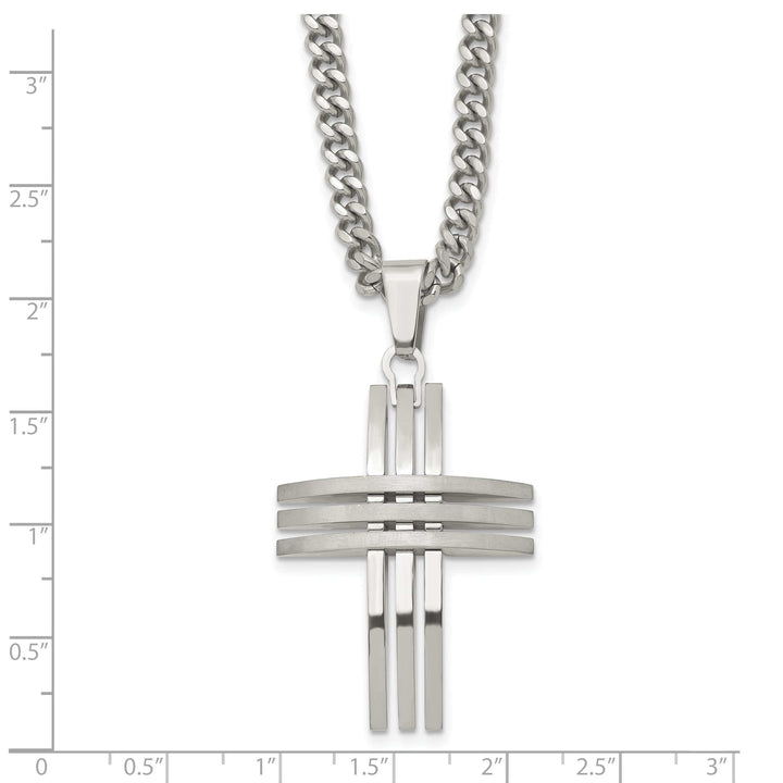 Chisel Necklaces Stainless Steel Cross Necklace