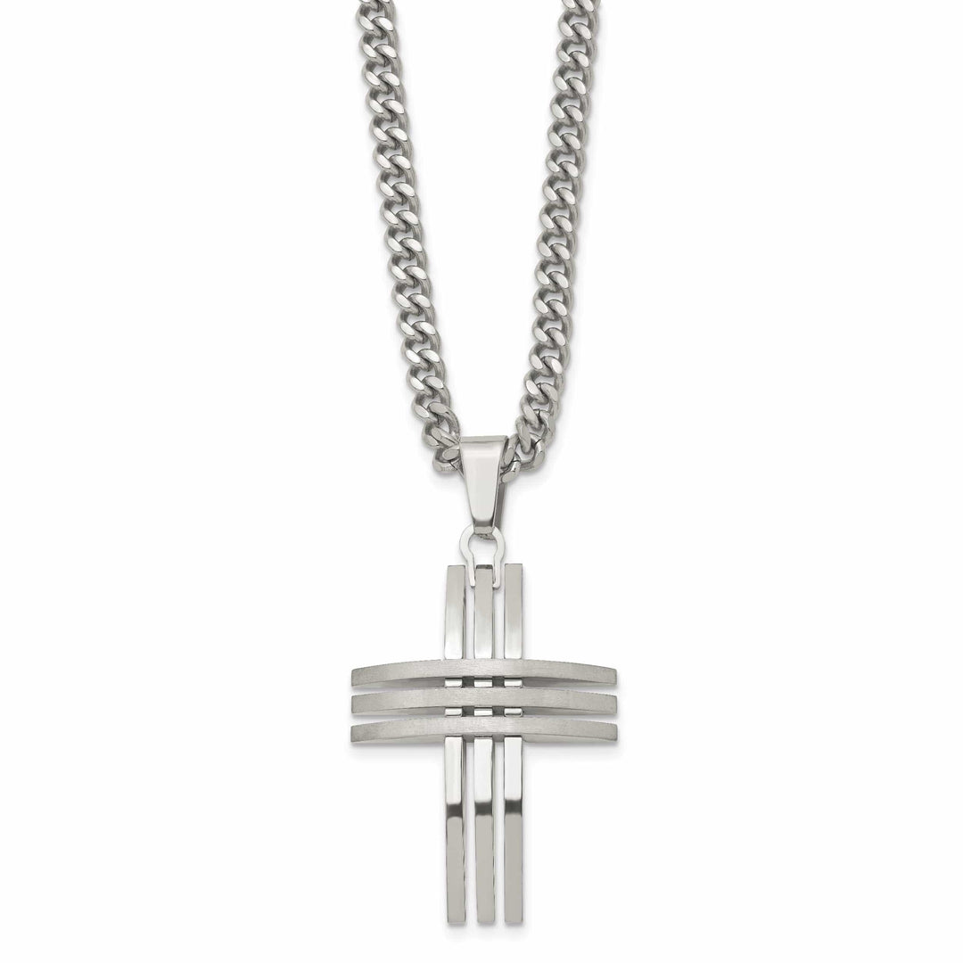 Chisel Necklaces Stainless Steel Cross Necklace