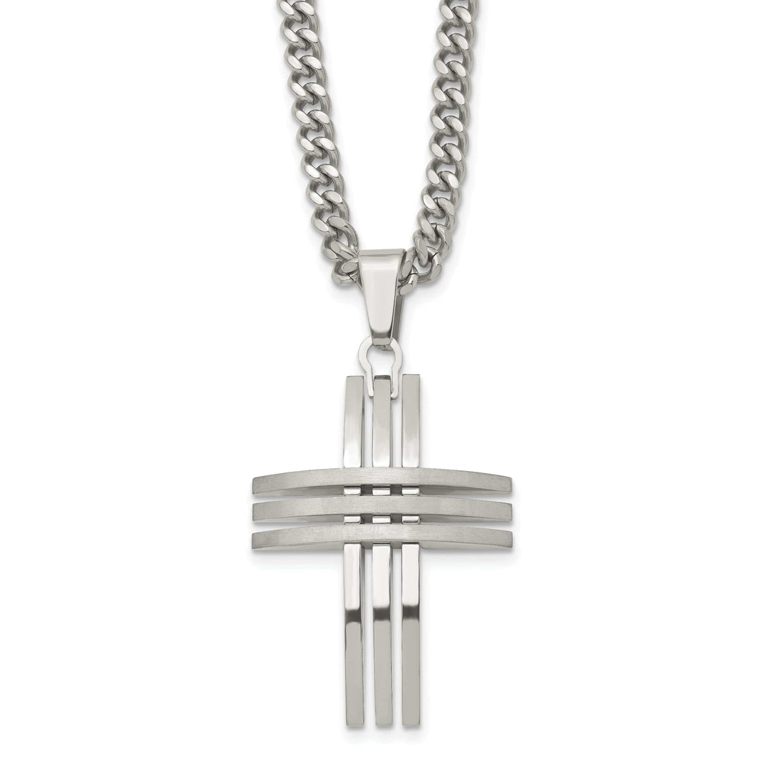 Chisel Necklaces Stainless Steel Cross Necklace