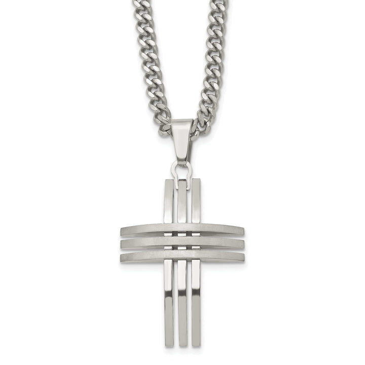 Chisel Necklaces Stainless Steel Cross Necklace