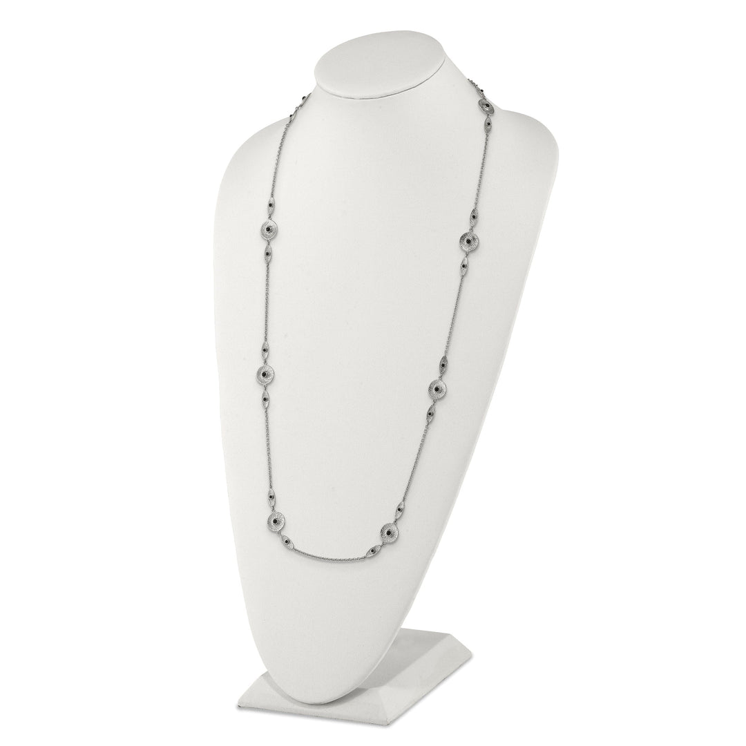 Chisel Necklaces Stainless Steel Textured Black Onyz Necklace