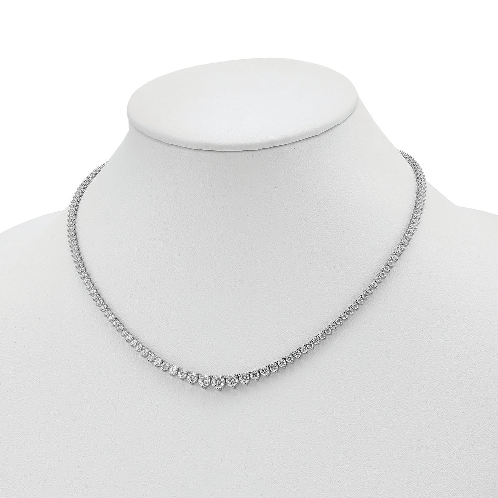 Sterling Shimmer Necklaces Sterling Silver 130 Stone CZ Necklace