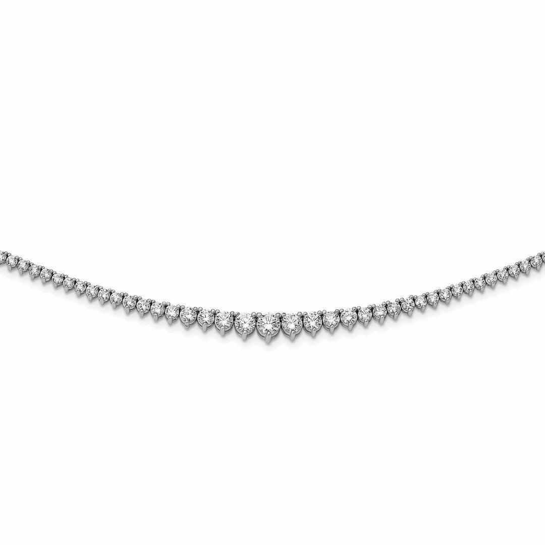 Sterling Shimmer Necklaces Sterling Silver 130 Stone CZ Necklace