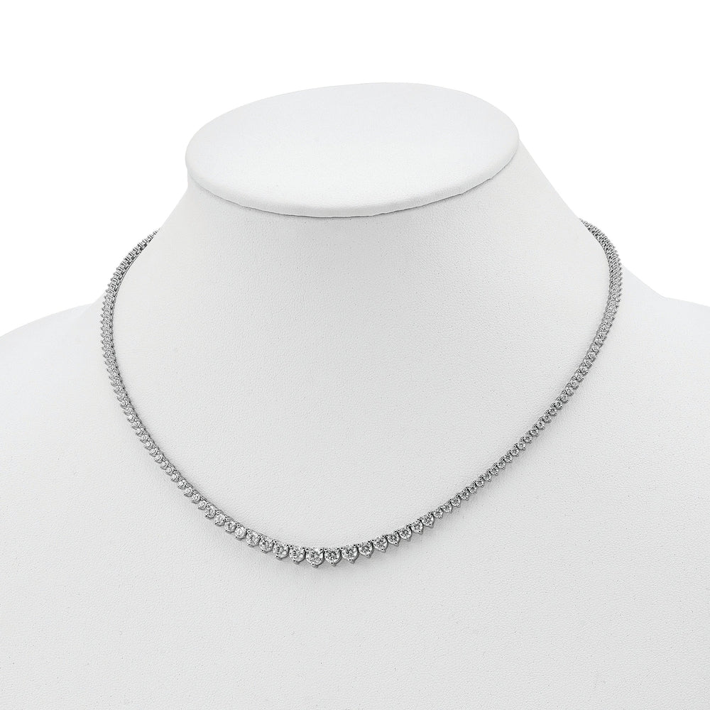 Sterling Shimmer Necklaces Sterling Silver 147 Stone CZ Necklace