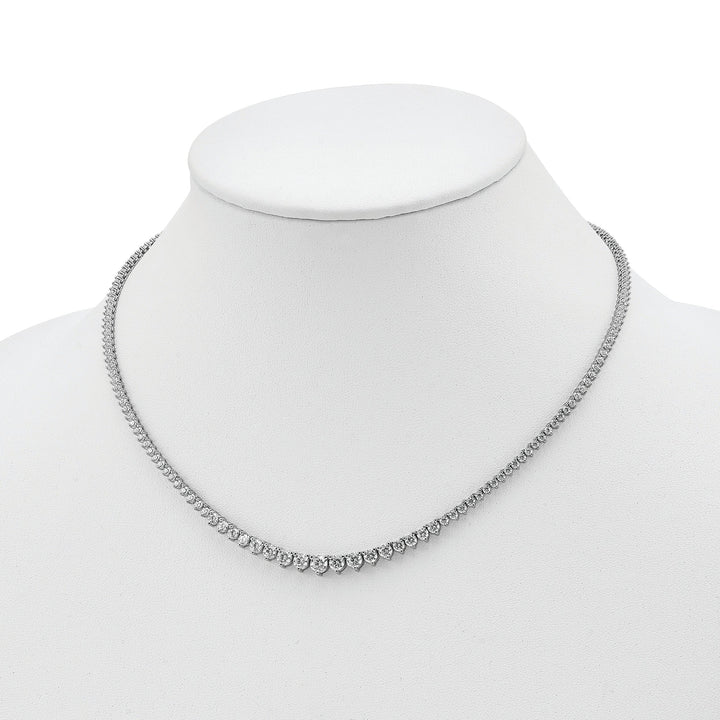 Sterling Shimmer Necklaces Sterling Silver 147 Stone CZ Necklace