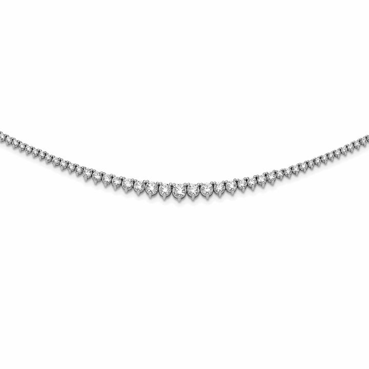 Sterling Shimmer Necklaces Sterling Silver 147 Stone CZ Necklace