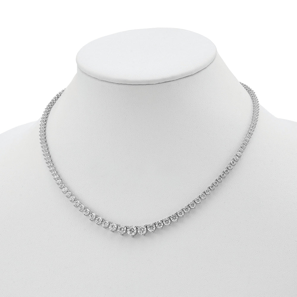 Sterling Shimmer Necklaces Sterling Silver 91 Stone CZ Necklace
