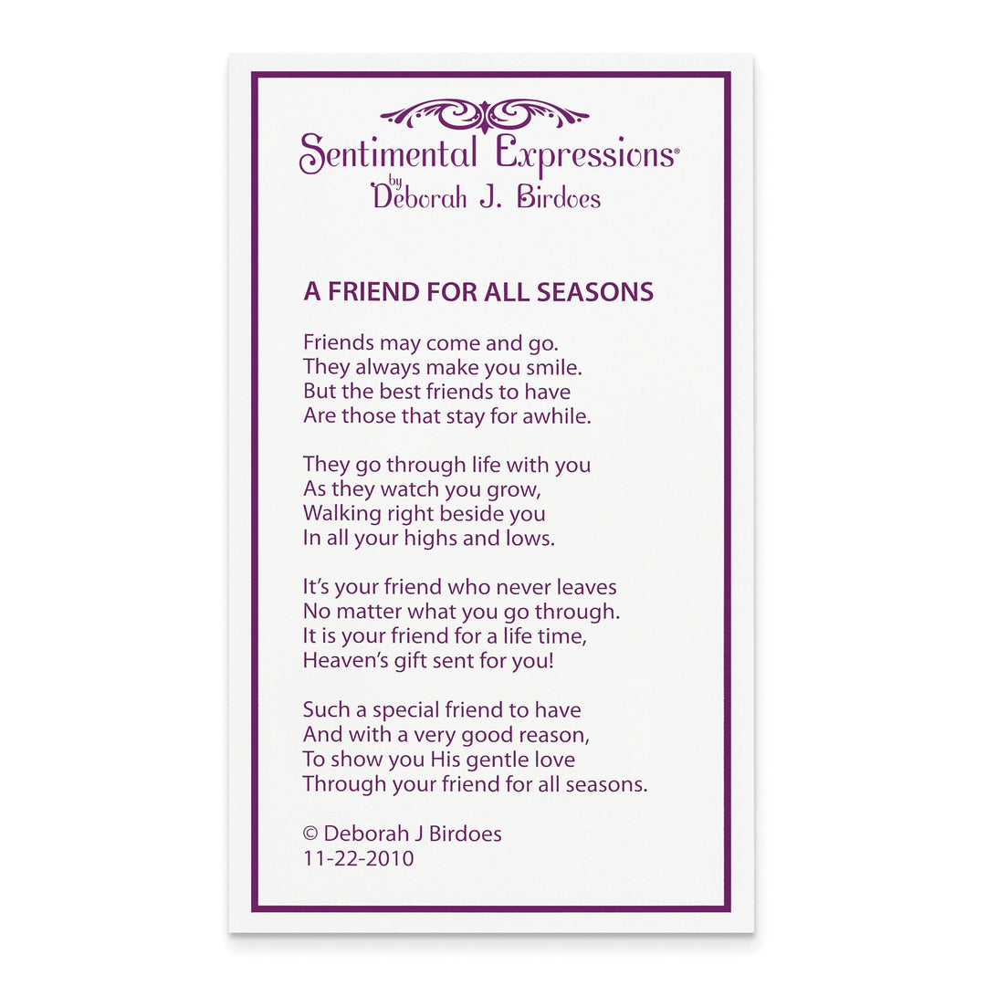 Lovely Rita's Necklaces Sterling Silver A Friend For All Seasons Necklace