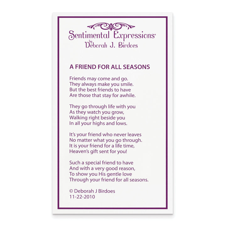 Lovely Rita's Necklaces Sterling Silver A Friend For All Seasons Necklace