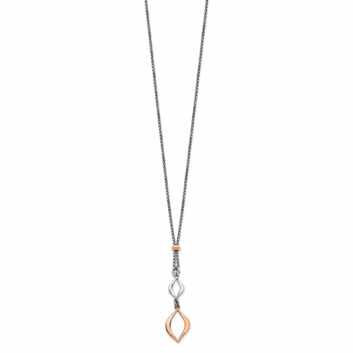 Lovely Rita's Necklaces Sterling Silver and Rose Gold Tone Necklace