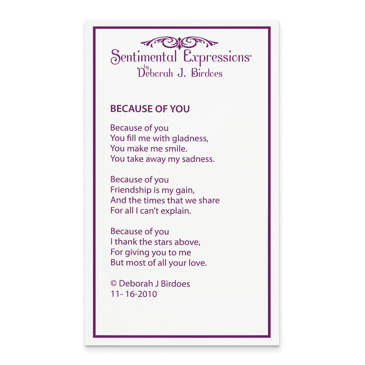 Lovely Rita's Necklaces Sterling Silver Because Of You Necklace