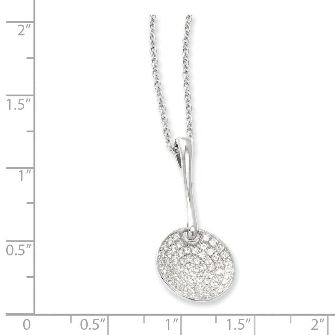 Brilliant Embers Necklaces Sterling Silver Cubic Zirconia Circle Necklace