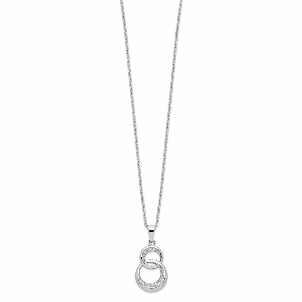 Lovely Rita's Necklaces Sterling Silver Cubic Zirconia Circle Necklace