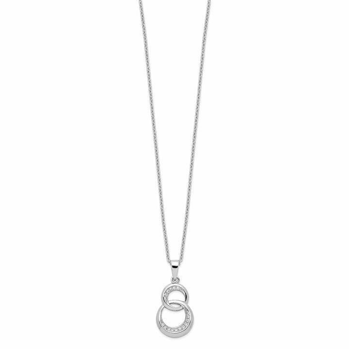 Lovely Rita's Necklaces Sterling Silver Cubic Zirconia Circle Necklace