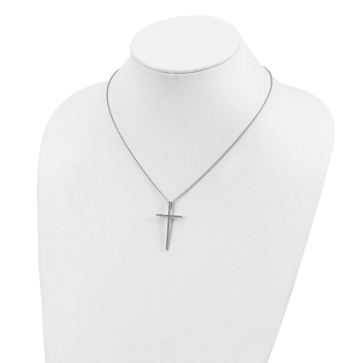 Lovely Rita's Necklaces Sterling Silver Cubic Zirconia Cross Necklace