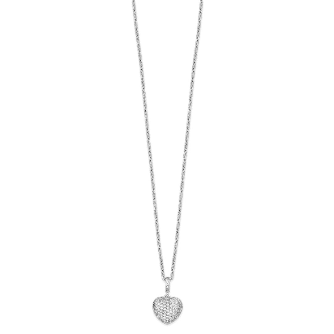 Lovely Rita's Necklaces Sterling Silver Cubic Zirconia Heart Necklace