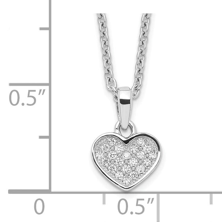 Lovely Rita's Necklaces Sterling Silver Cubic Zirconia Heart Necklace
