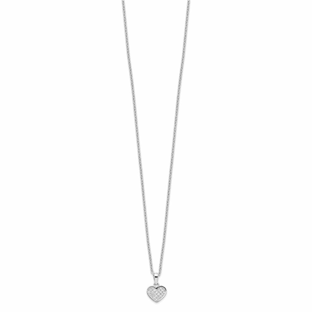Lovely Rita's Necklaces Sterling Silver Cubic Zirconia Heart Necklace