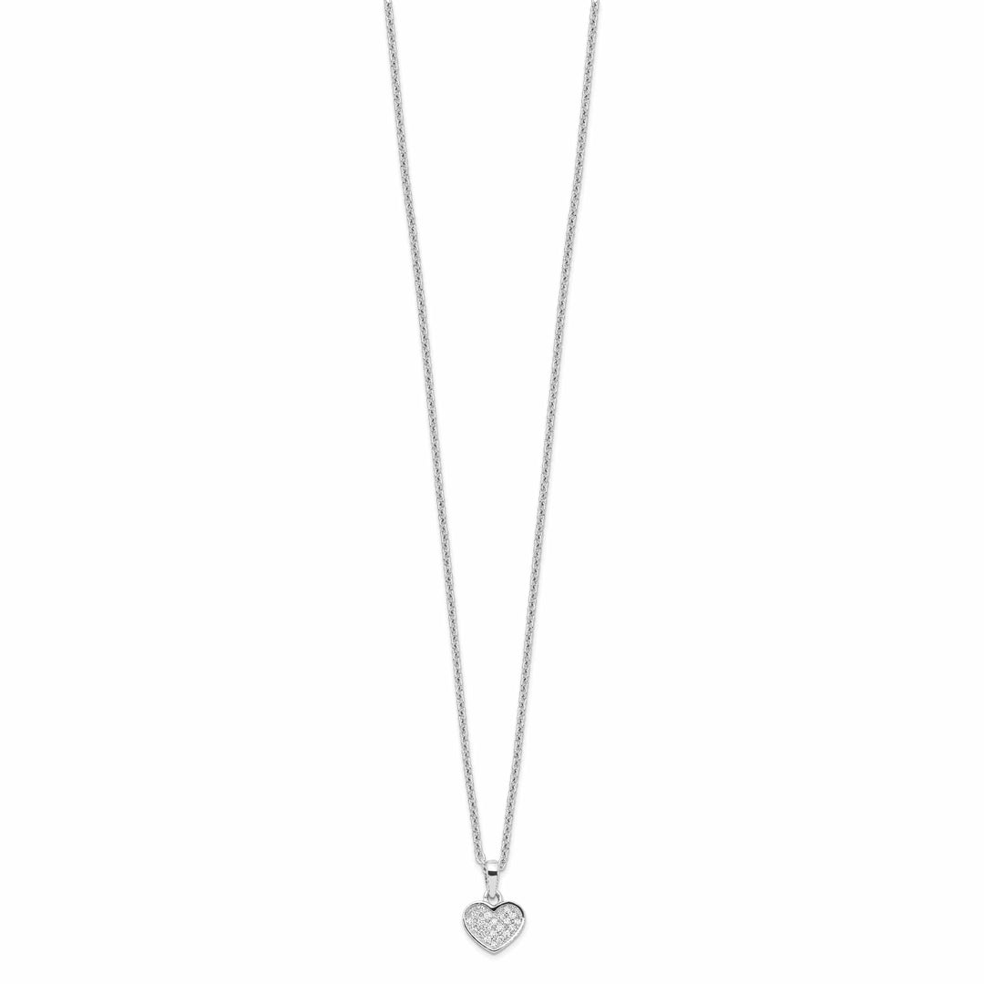 Lovely Rita's Necklaces Sterling Silver Cubic Zirconia Heart Necklace