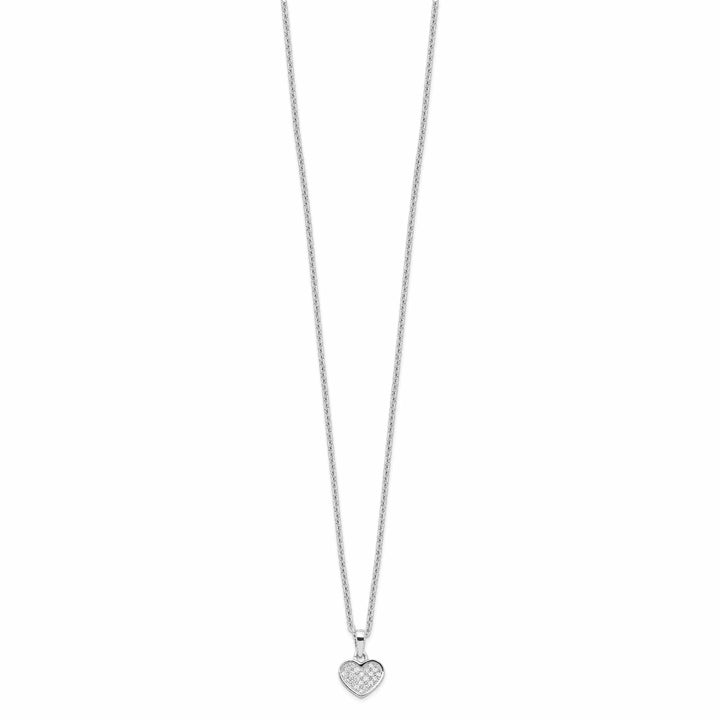 Lovely Rita's Necklaces Sterling Silver Cubic Zirconia Heart Necklace