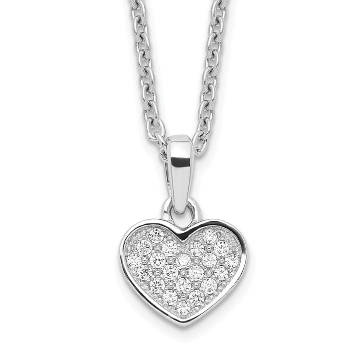 Lovely Rita's Necklaces Sterling Silver Cubic Zirconia Heart Necklace