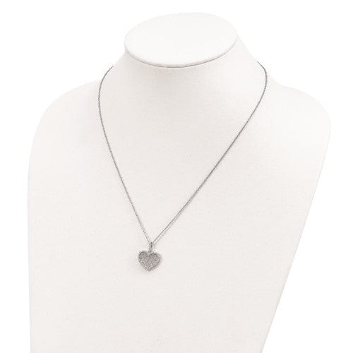 Lovely Rita's Necklaces Sterling Silver Cubic Zirconia Heart Necklace