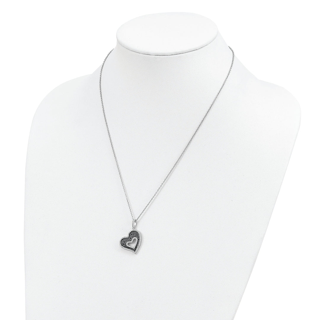 Lovely Rita's Necklaces Sterling Silver Cubic Zirconia Heart Necklace