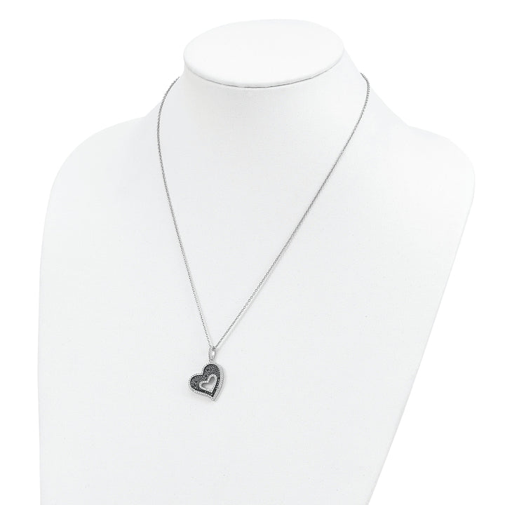 Lovely Rita's Necklaces Sterling Silver Cubic Zirconia Heart Necklace