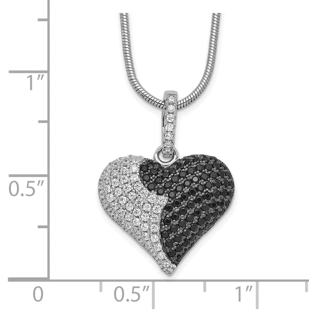 Lovely Rita's Necklaces Sterling Silver Cubic Zirconia Heart Necklace