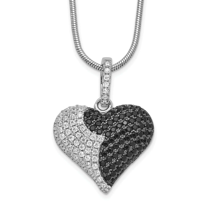 Lovely Rita's Necklaces Sterling Silver Cubic Zirconia Heart Necklace