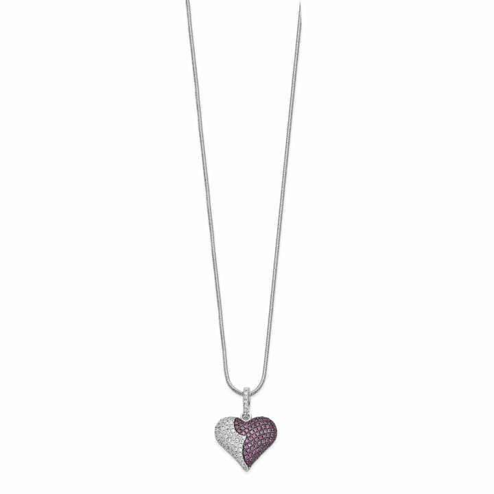 Lovely Rita's Necklaces Sterling Silver Cubic Zirconia Heart Necklace