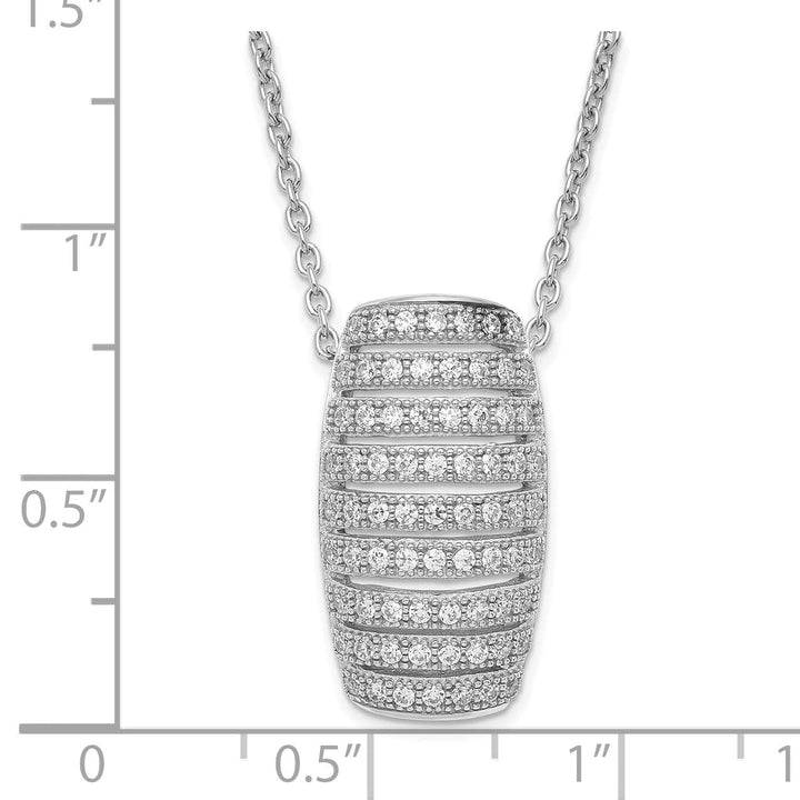 Brilliant Embers Necklaces Sterling Silver Cubic Zirconia Necklace