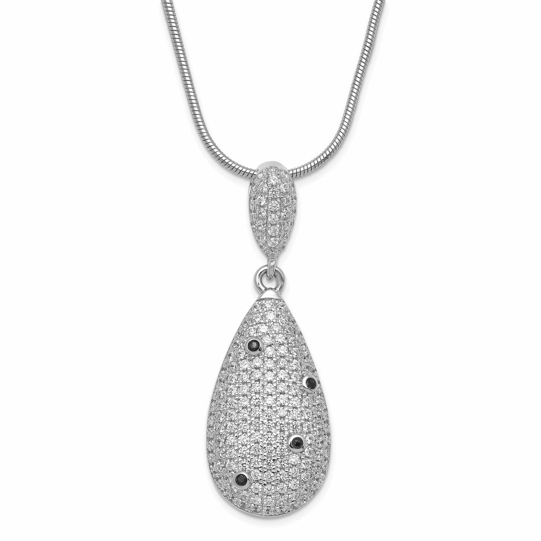 Brilliant Embers Necklaces Sterling Silver Cubic Zirconia Necklace