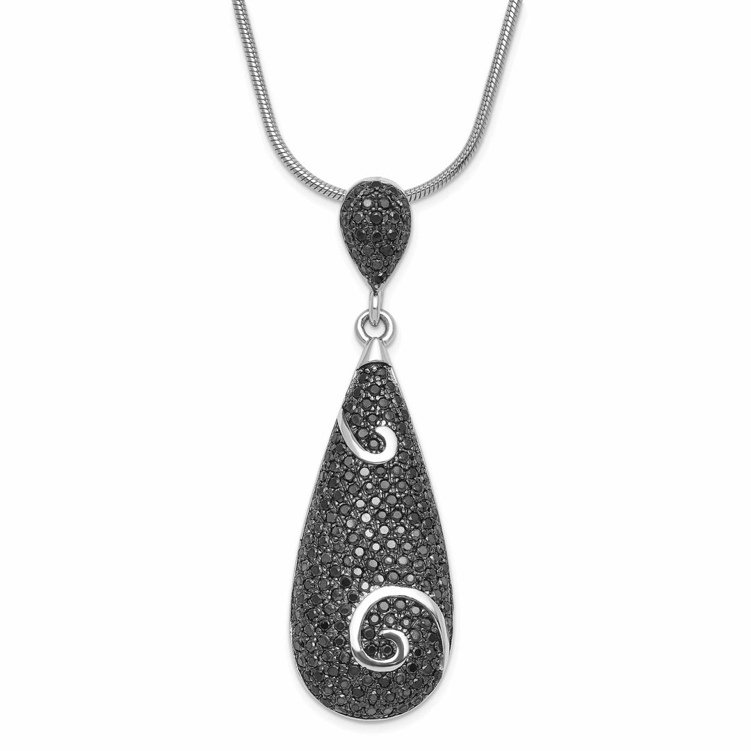 Brilliant Embers Necklaces Sterling Silver Cubic Zirconia Necklace