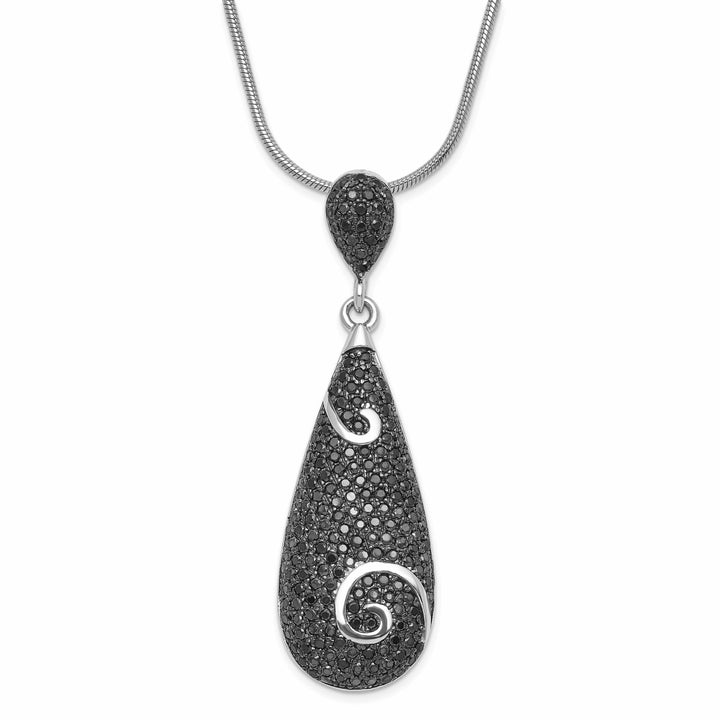 Brilliant Embers Necklaces Sterling Silver Cubic Zirconia Necklace