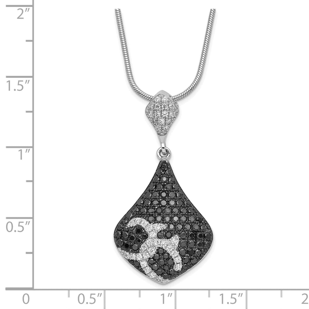 Brilliant Embers Necklaces Sterling Silver Cubic Zirconia Necklace